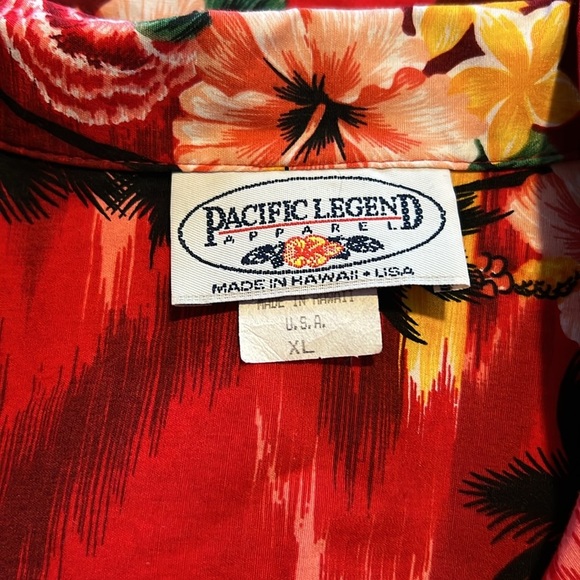 Vintage Pacific Legend Apparel Men’s Button Up Short Sleeve Hawaiian Shirt 1033 - Picture 3 of 4